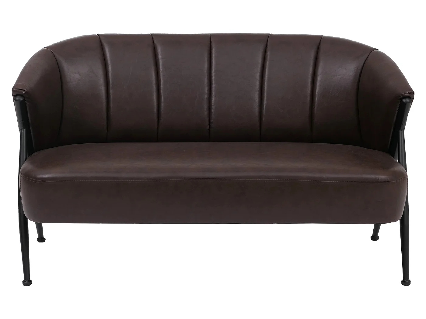 2er-Sofa MCW-P30, Dunkelbraun