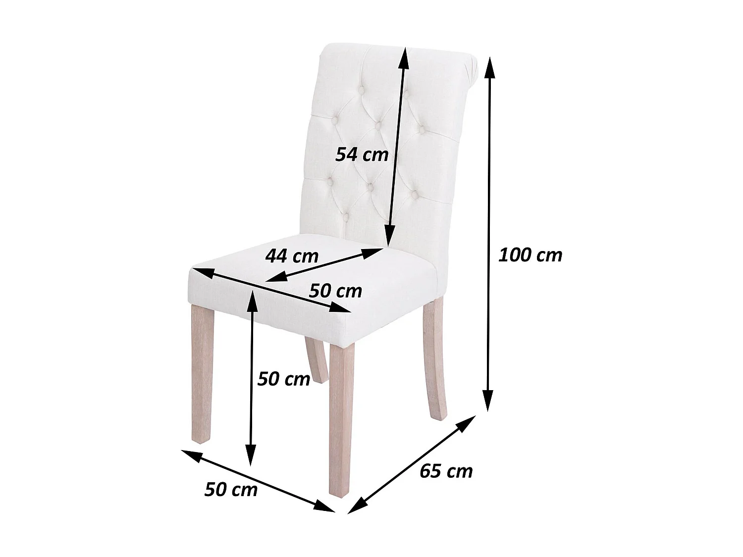 Chaise de salle à manger MCW-O65 (lot de 2)