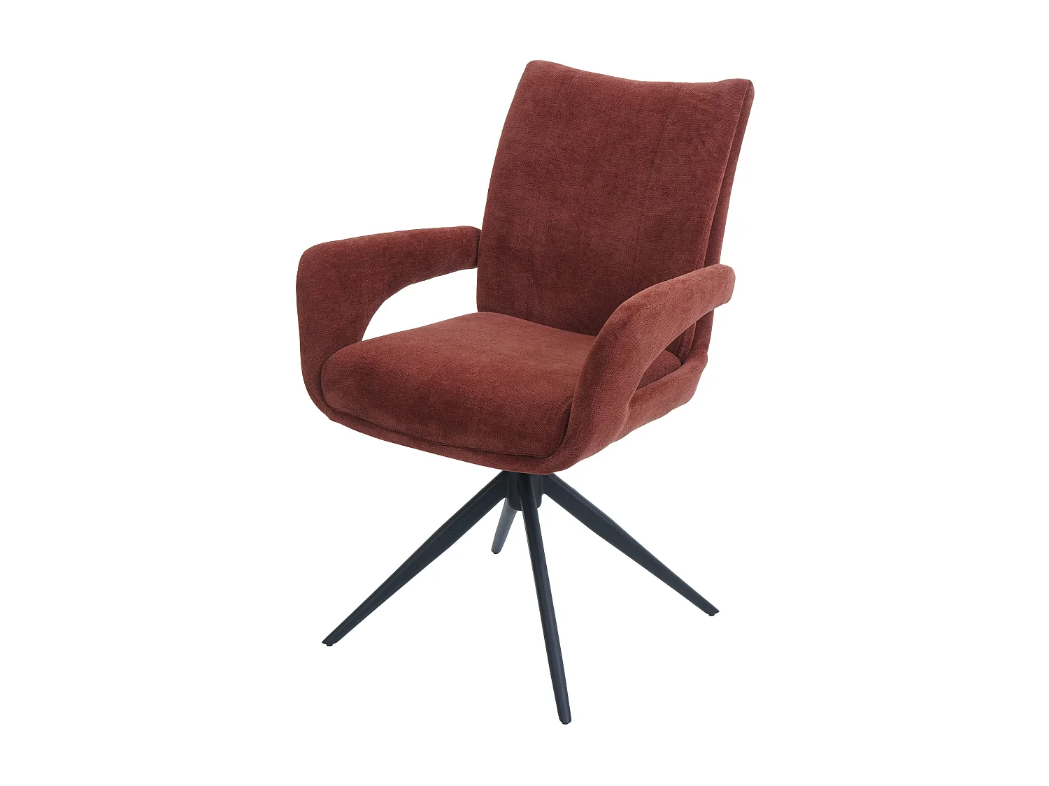 Chaise de salle à manger MCW-O78,  rouge-brun