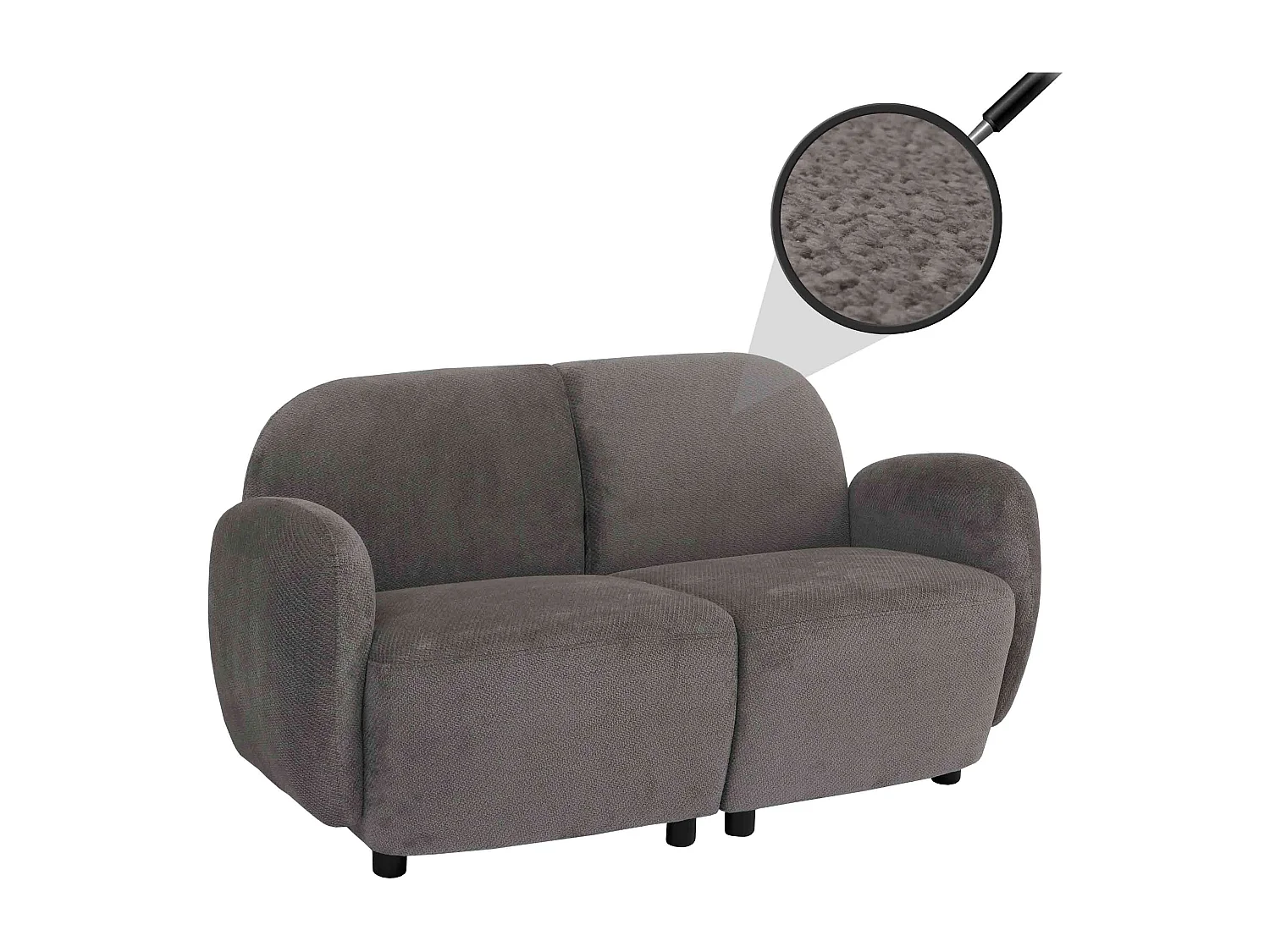 2er-Sofa MCW-P33, Hellgrau