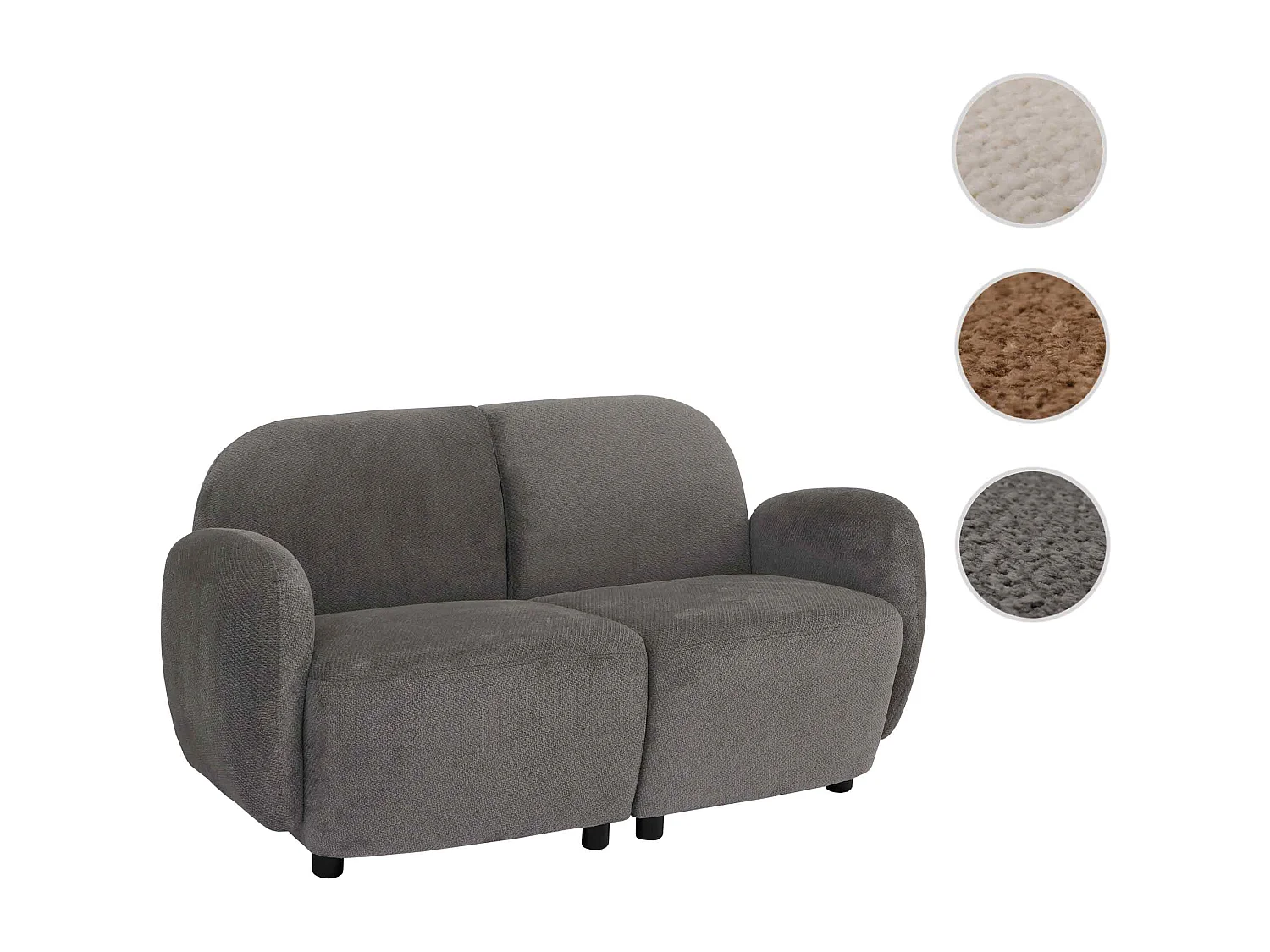 2er-Sofa MCW-P33, Hellgrau