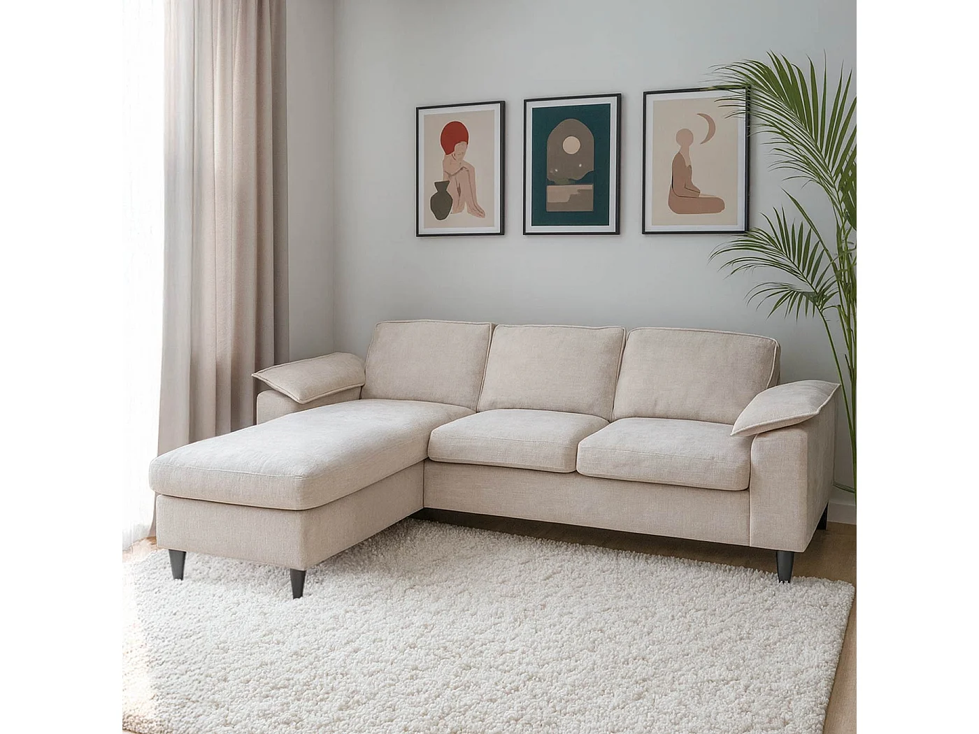 Sofa-Garnitur MCW-O71, Beige