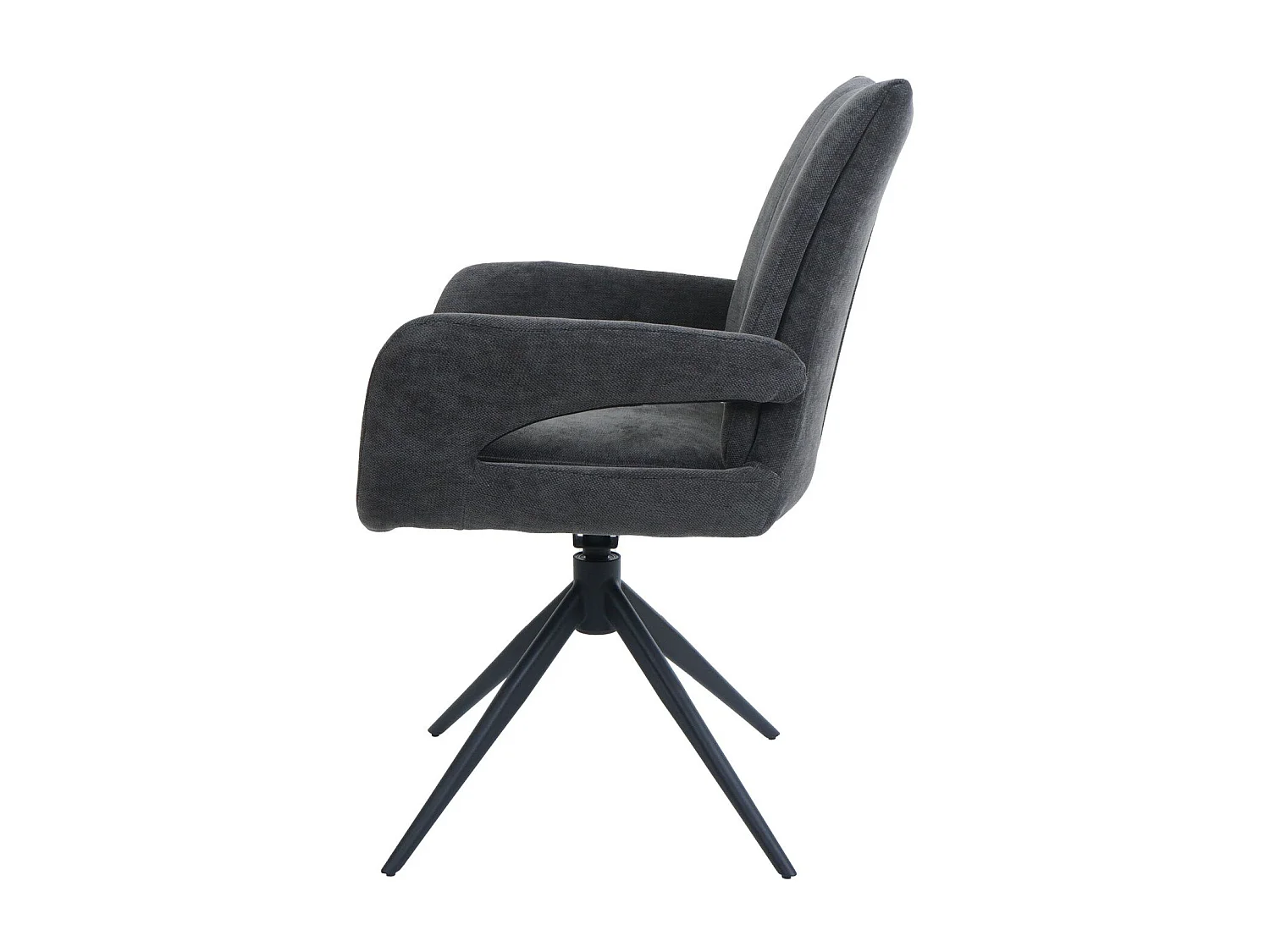 Spisestuestol MCW-O78 (sæt med 6 stk.),  mørkegrå