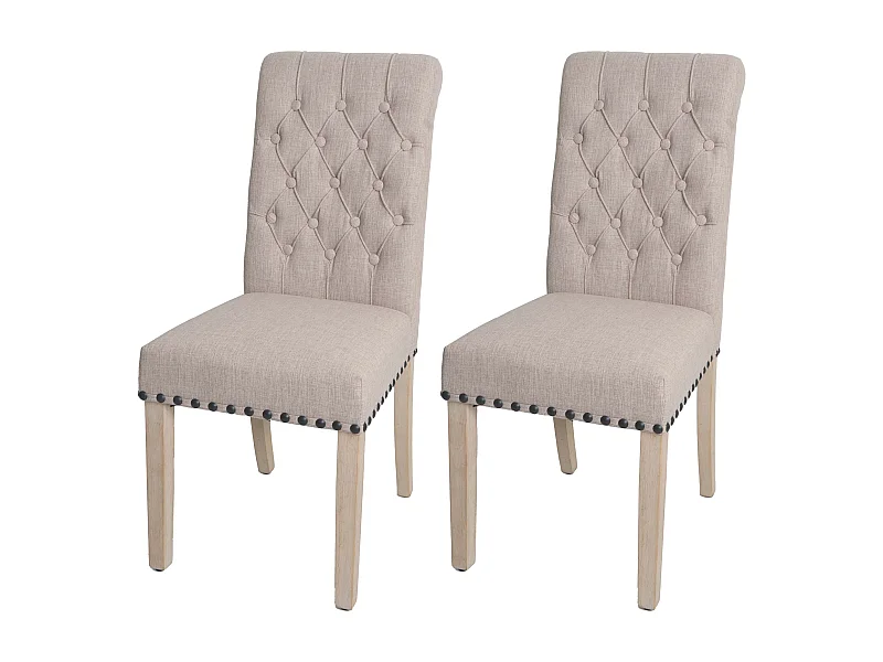 Eetkamerstoel MCW-O66 (set van 2),  beige