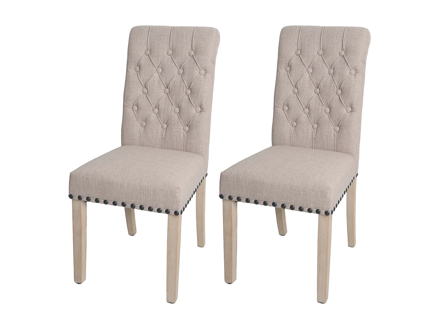 Esszimmerstuhl MCW-O66 (2er-Set), Beige