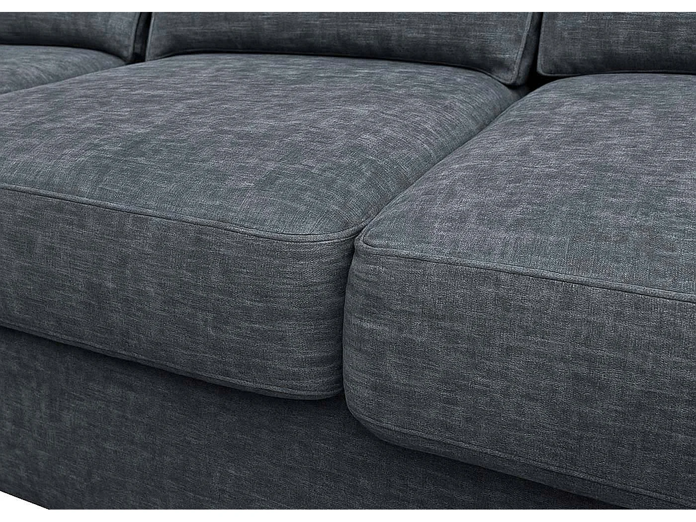 Divano con penisola MCW-O71, divano angolare L, tessuto (320 g/m²) legno 84x229x140cm ~ grigio scuro