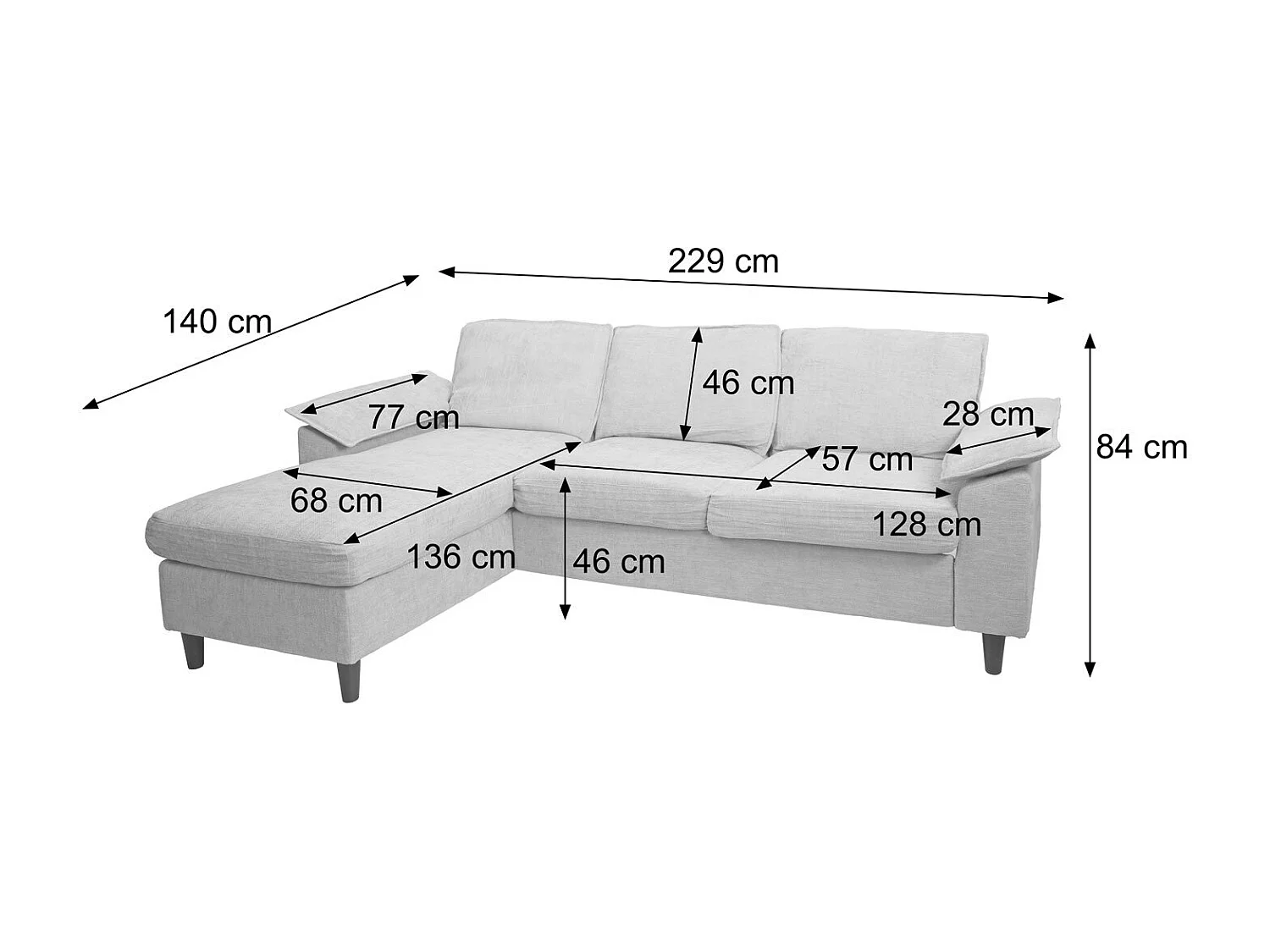 MCW-O71 Sofa Set,  dark grey