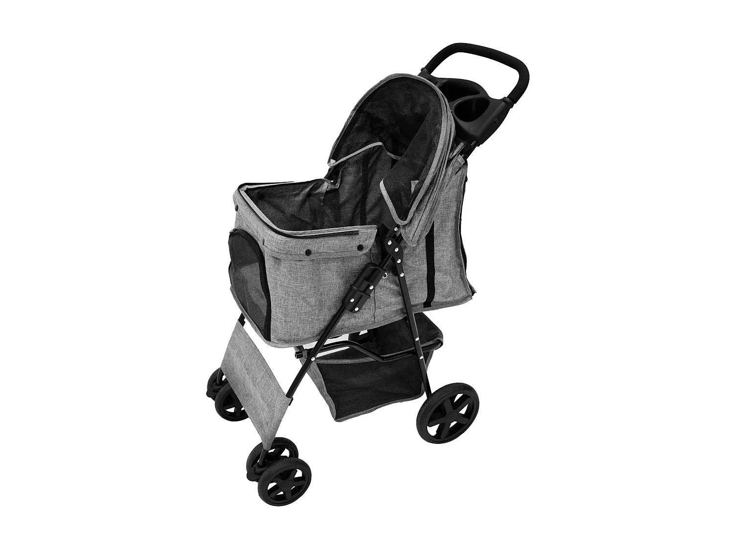 Poussette pour Animal de Compagnie – Gris tissé