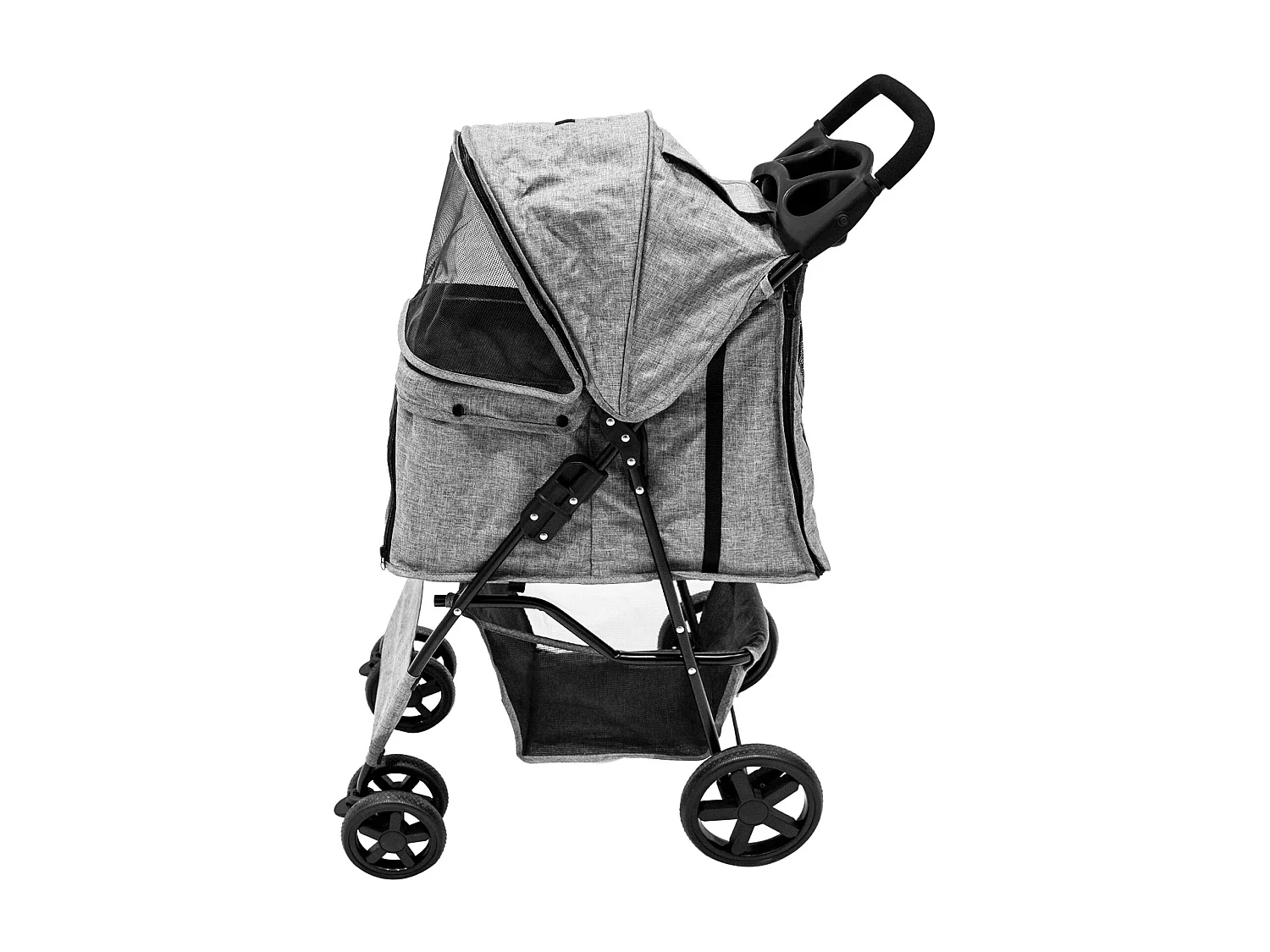 Poussette pour Animal de Compagnie – Gris tissé