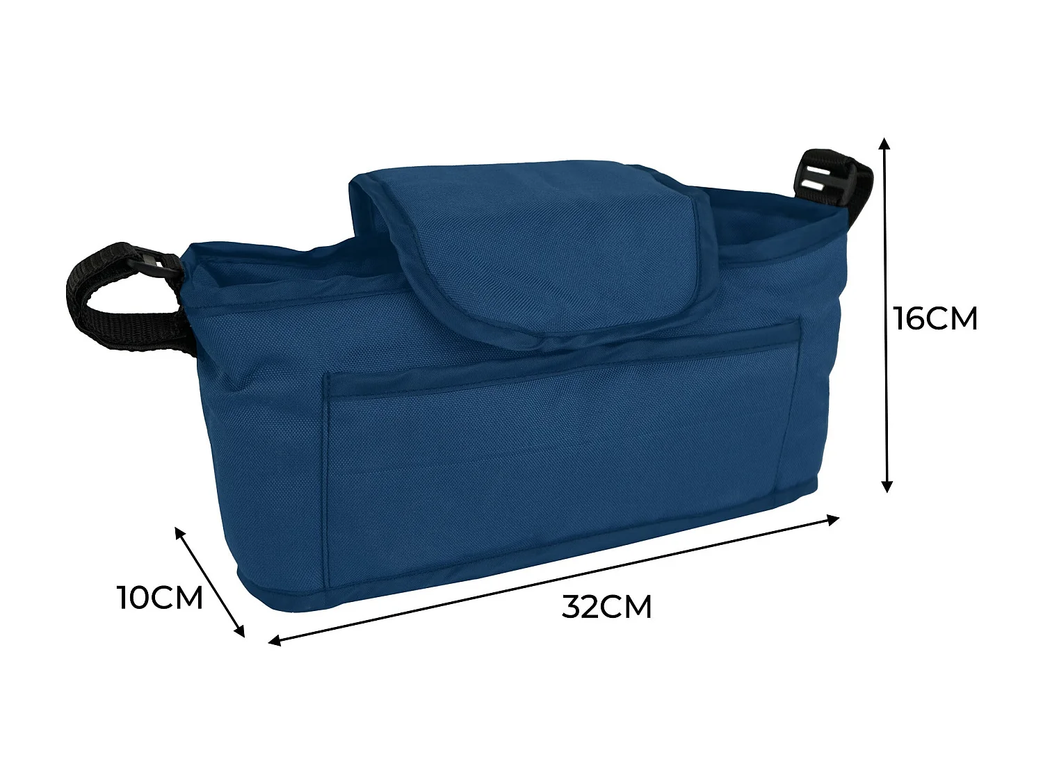 Sac Caddy pour Poussette pour Animaux de Compagnie Bleu Marine