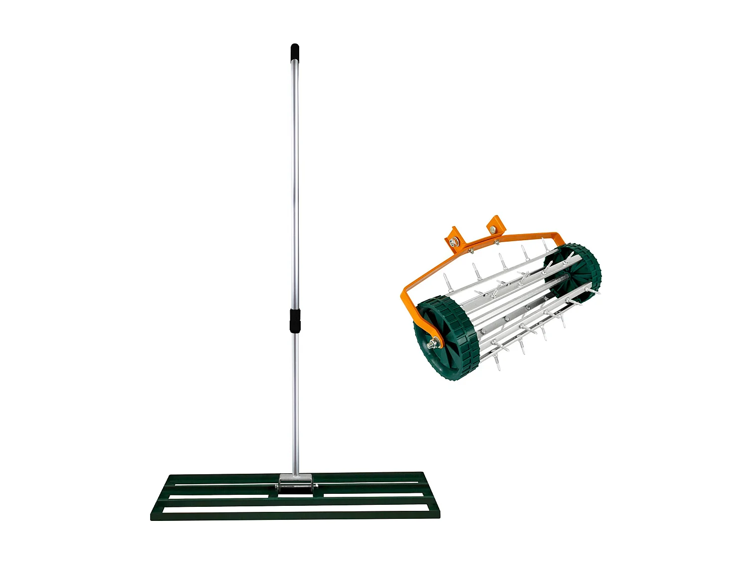 100 cm wyrównywacz i aerator trawnika – zielony