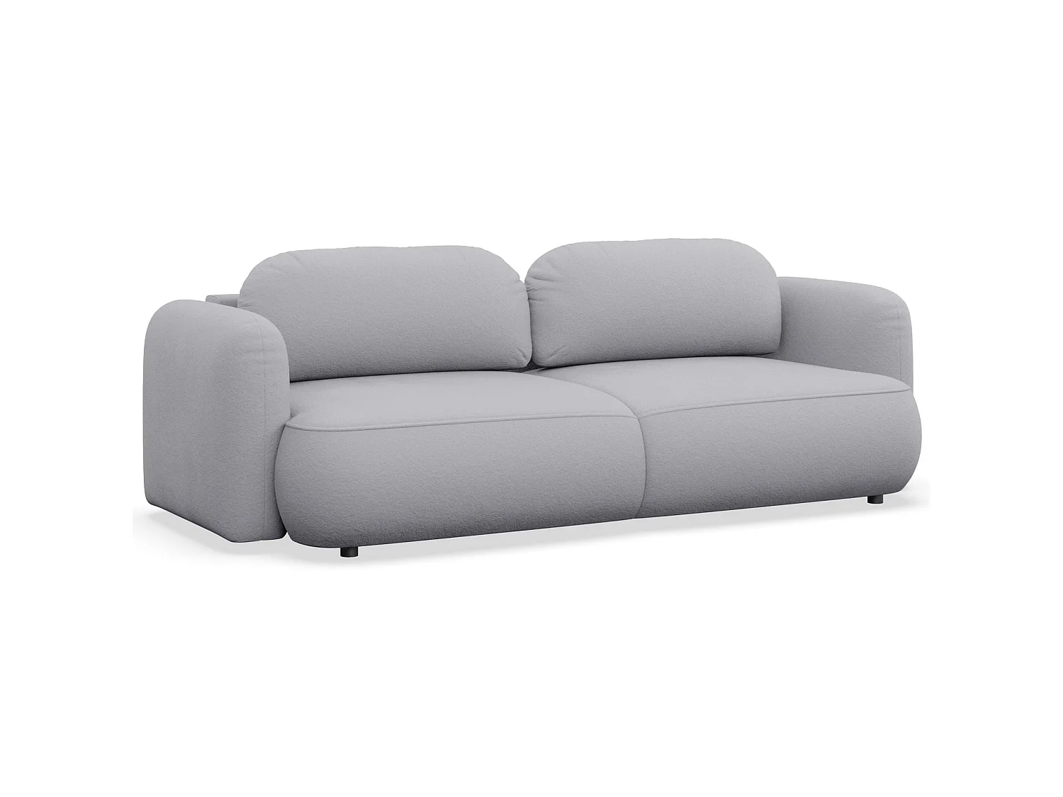 3-Sitzer Schlafsofa – Chenille-Bezug – Hellgrau – TVOYA