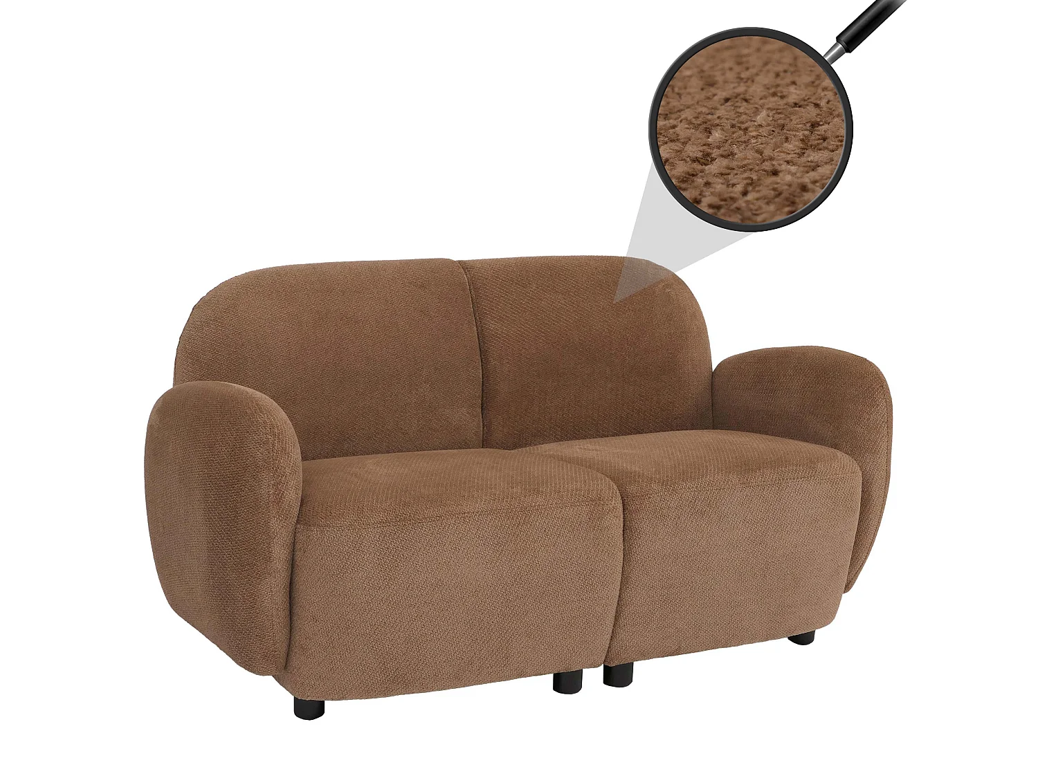 2er-Sofa MCW-P33, Braun