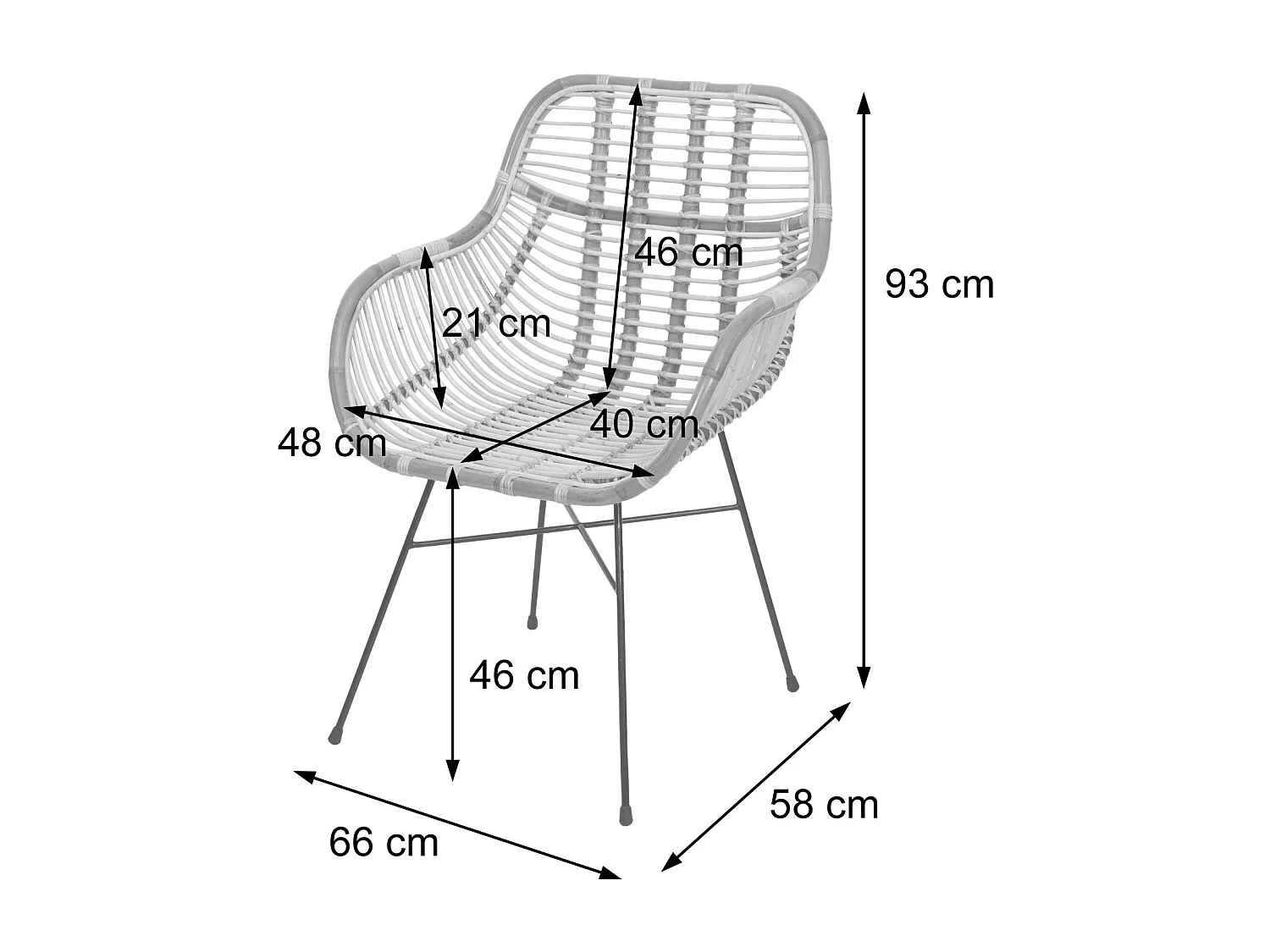 Chaise de salle à manger MCW-P17,  Rembourrage crème