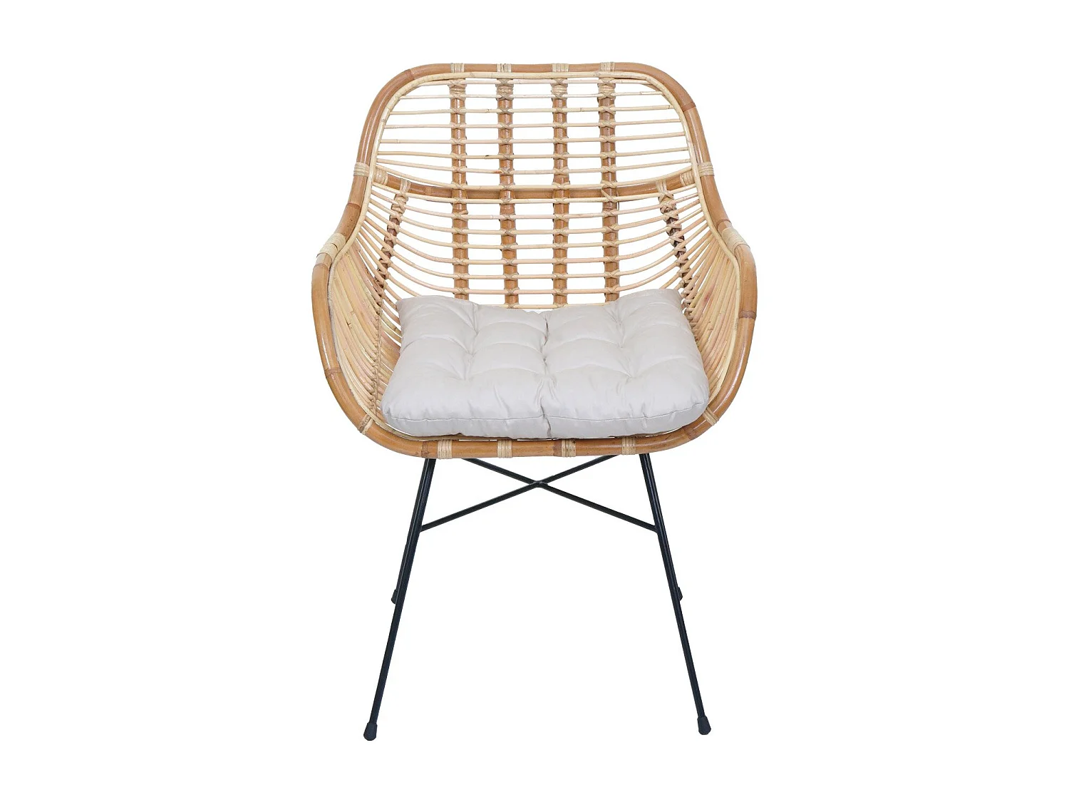 Chaise de salle à manger MCW-P17,  Rembourrage crème