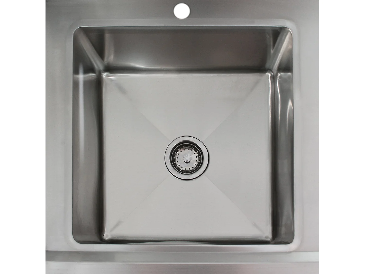 Évier Cuisine Commercial en Acier Inoxydable & Robinet - Drainage à gauche