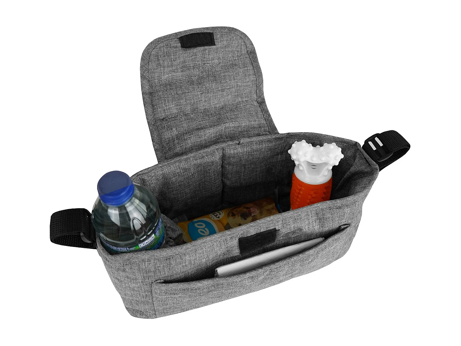 Sac Caddy pour Poussette pour Animaux de Compagnie Gris tissé