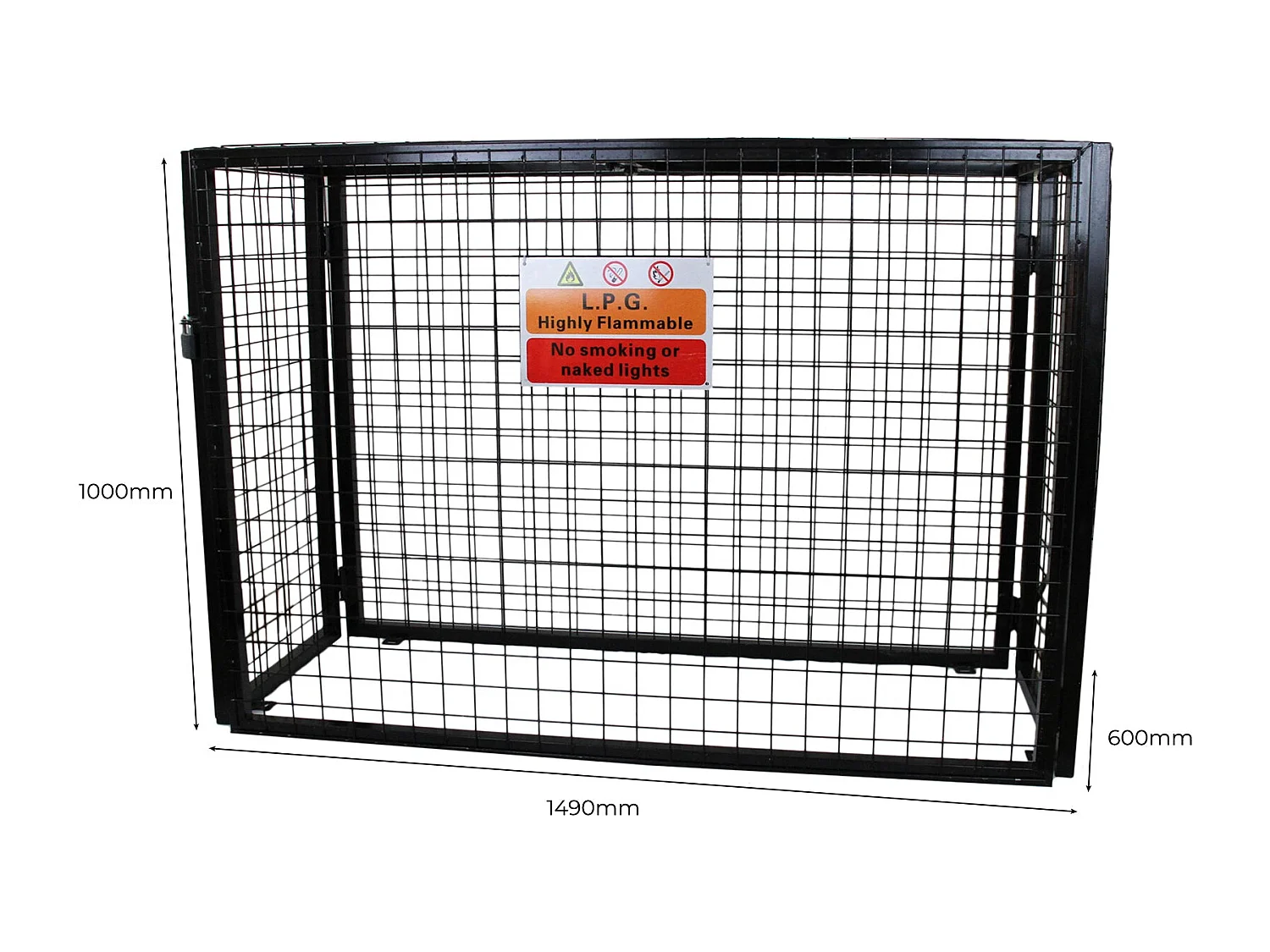 Cage Métallique de 149cm de large pour Bouteilles de Gaz