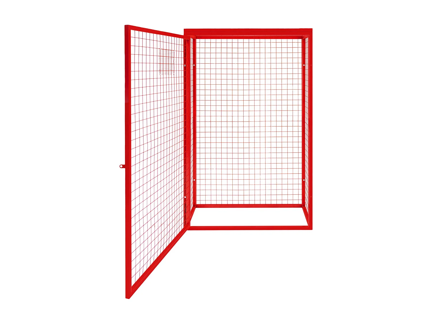 Czerwona składana klatka siatkowa na butlę gazową – 181 cm x 116 cm x 57 cm