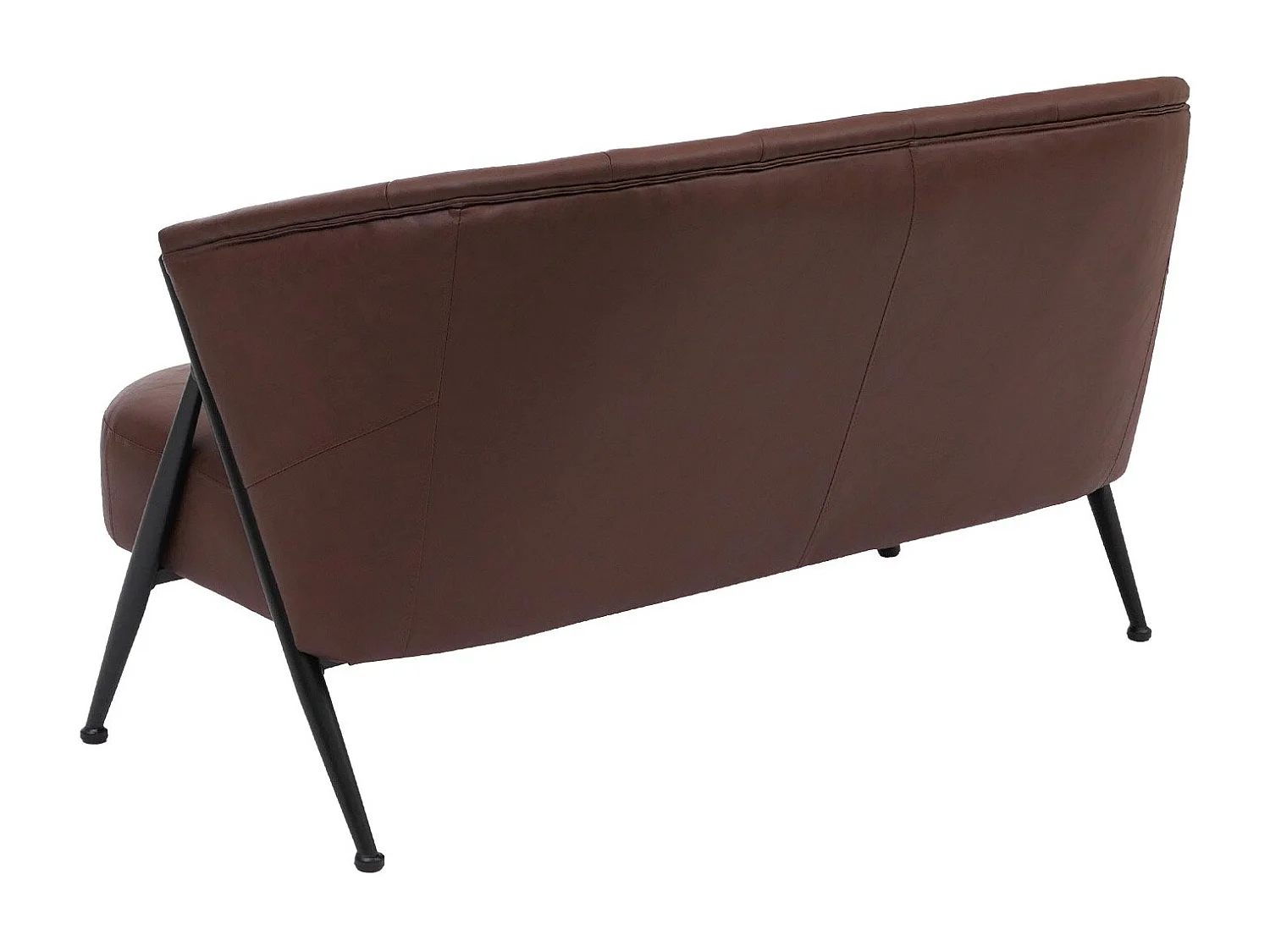 Divano a 2 posti MCW-P30, divano imbottito/lounge a due posti Vintage Retro Industrial Ecopelle ~ ruggine