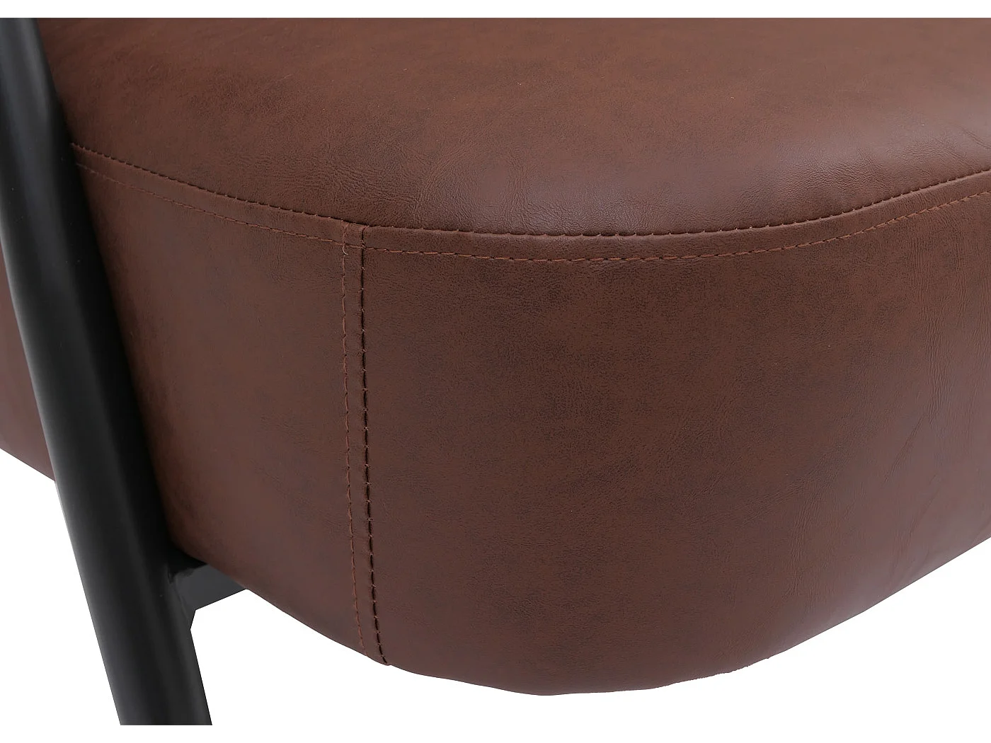 Divano a 2 posti MCW-P30, divano imbottito/lounge a due posti Vintage Retro Industrial Ecopelle ~ ruggine