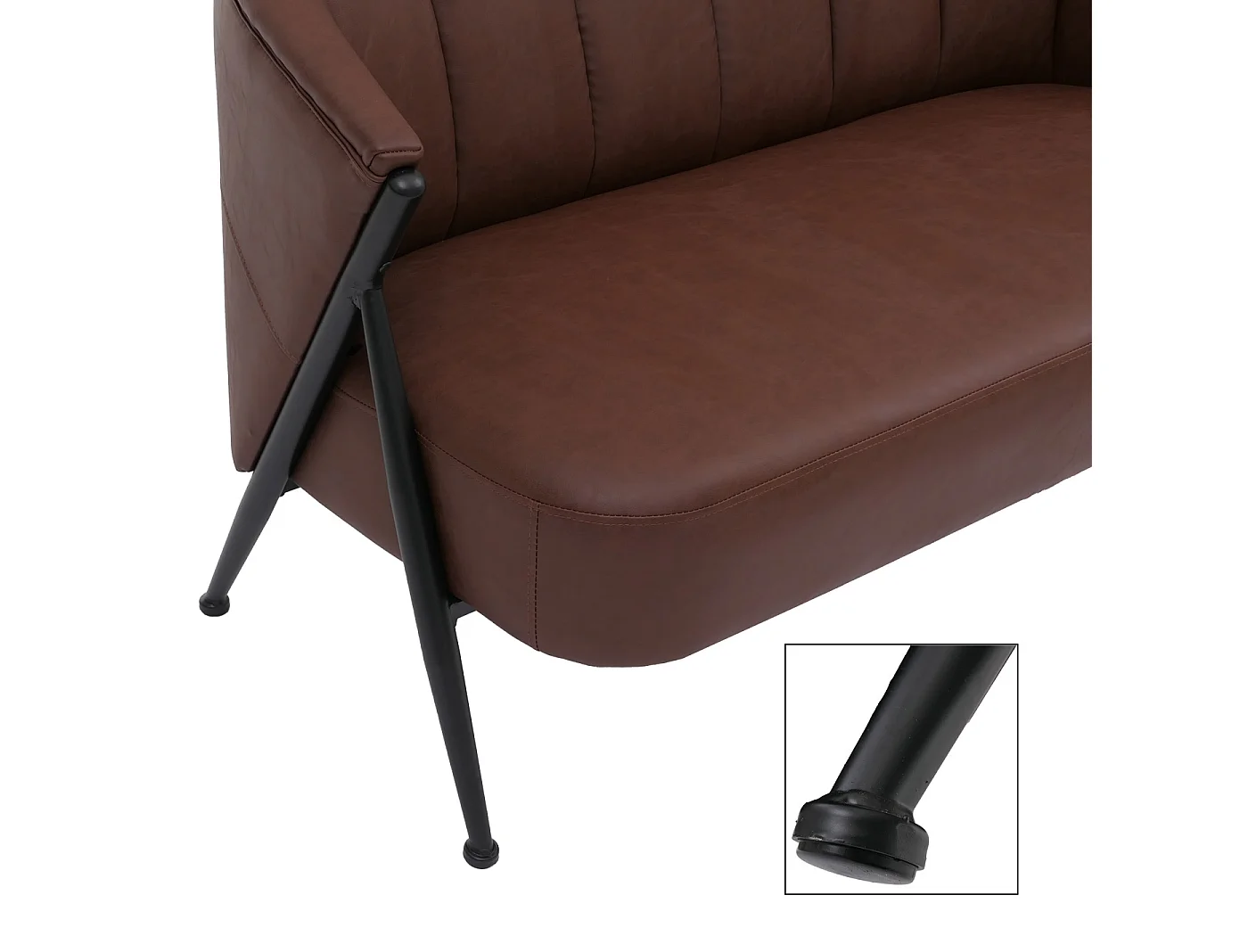 2er-Sofa MCW-P30, Rostrot