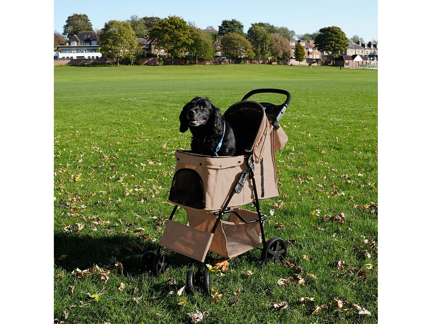 Poussette pour Animal de Compagnie et Sac Caddy – Beige