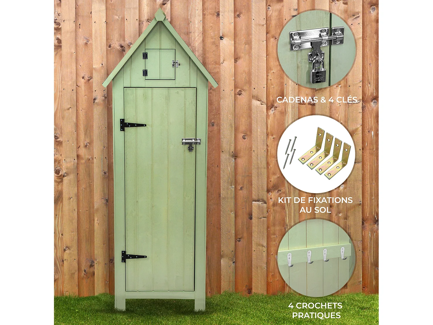 Abri de Jardin en Bois - Vert