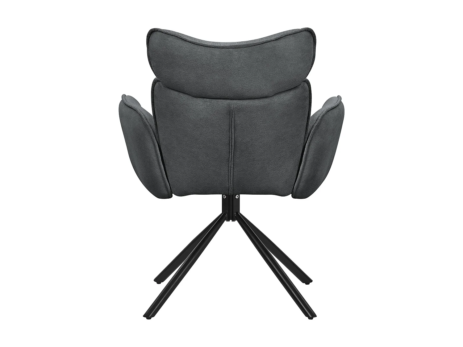 ML-Design Set 6 sedie da scrivania antracite, in tessuto, girevoli a 360°, poltrona da ufficio con braccioli e schienale, sedia da pranzo ergonomica