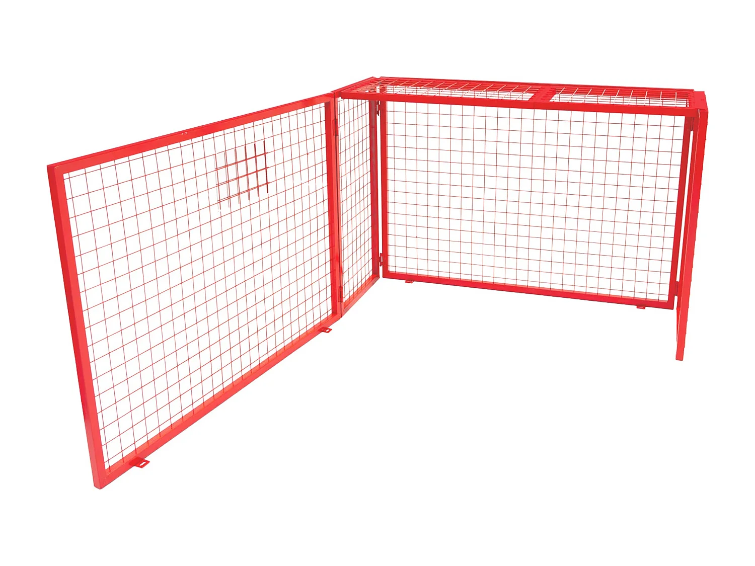 Czerwona składana klatka siatkowa na butlę gazową - 100 cm x 140 cm x 50 cm