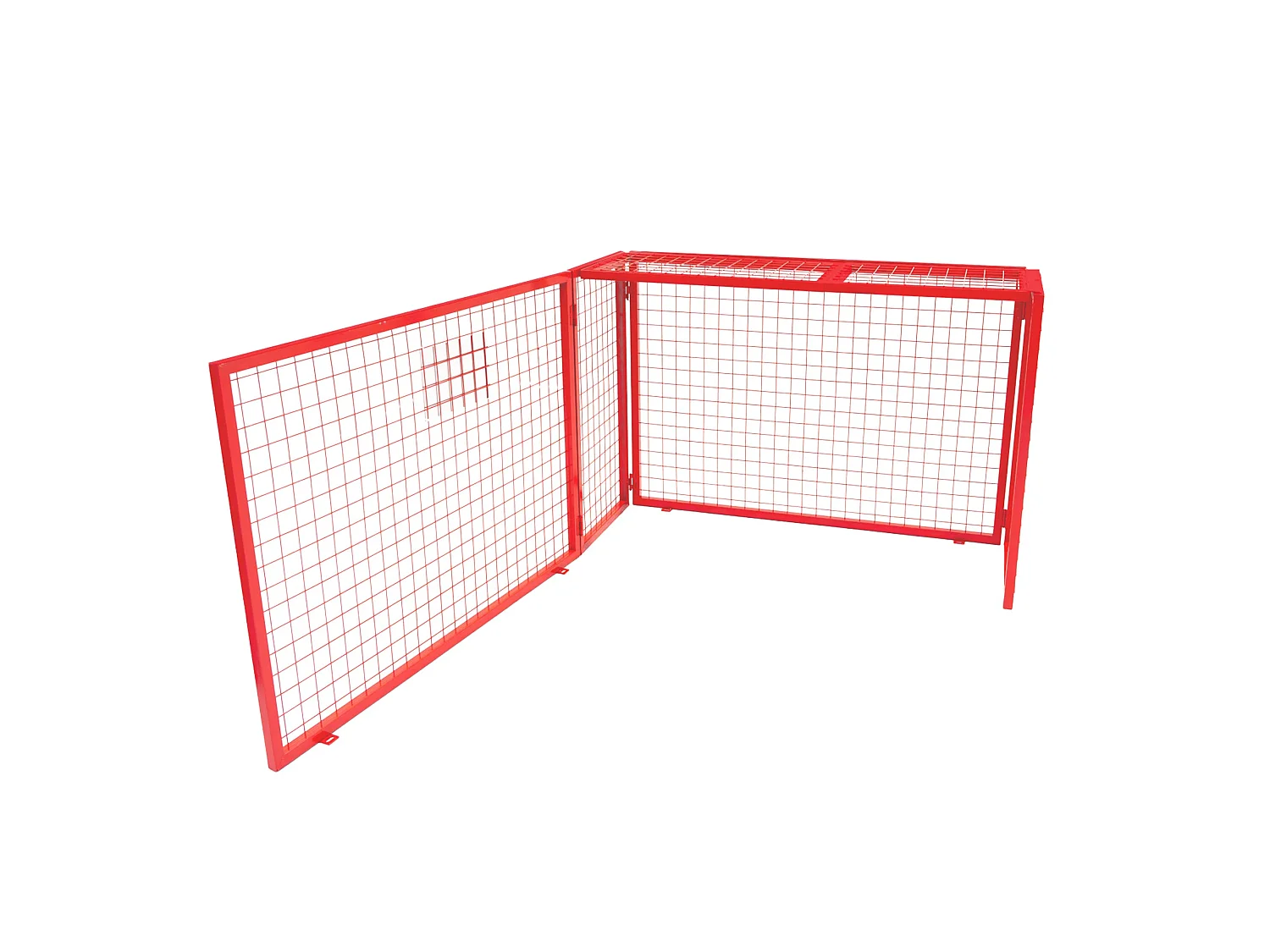 Gabbia pieghevole in rete per bombola di gas rossa – 100 cm x 140 cm x 50 cm
