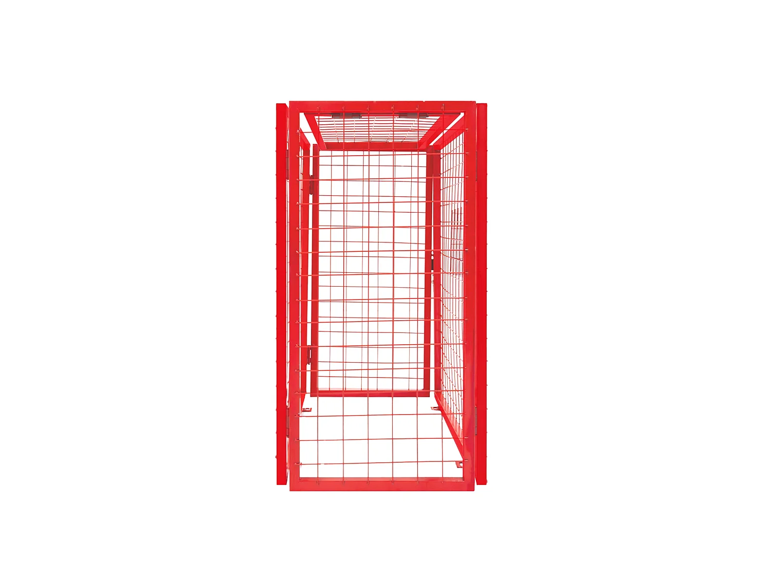 Gabbia pieghevole in rete per bombola di gas rossa – 100 cm x 140 cm x 50 cm