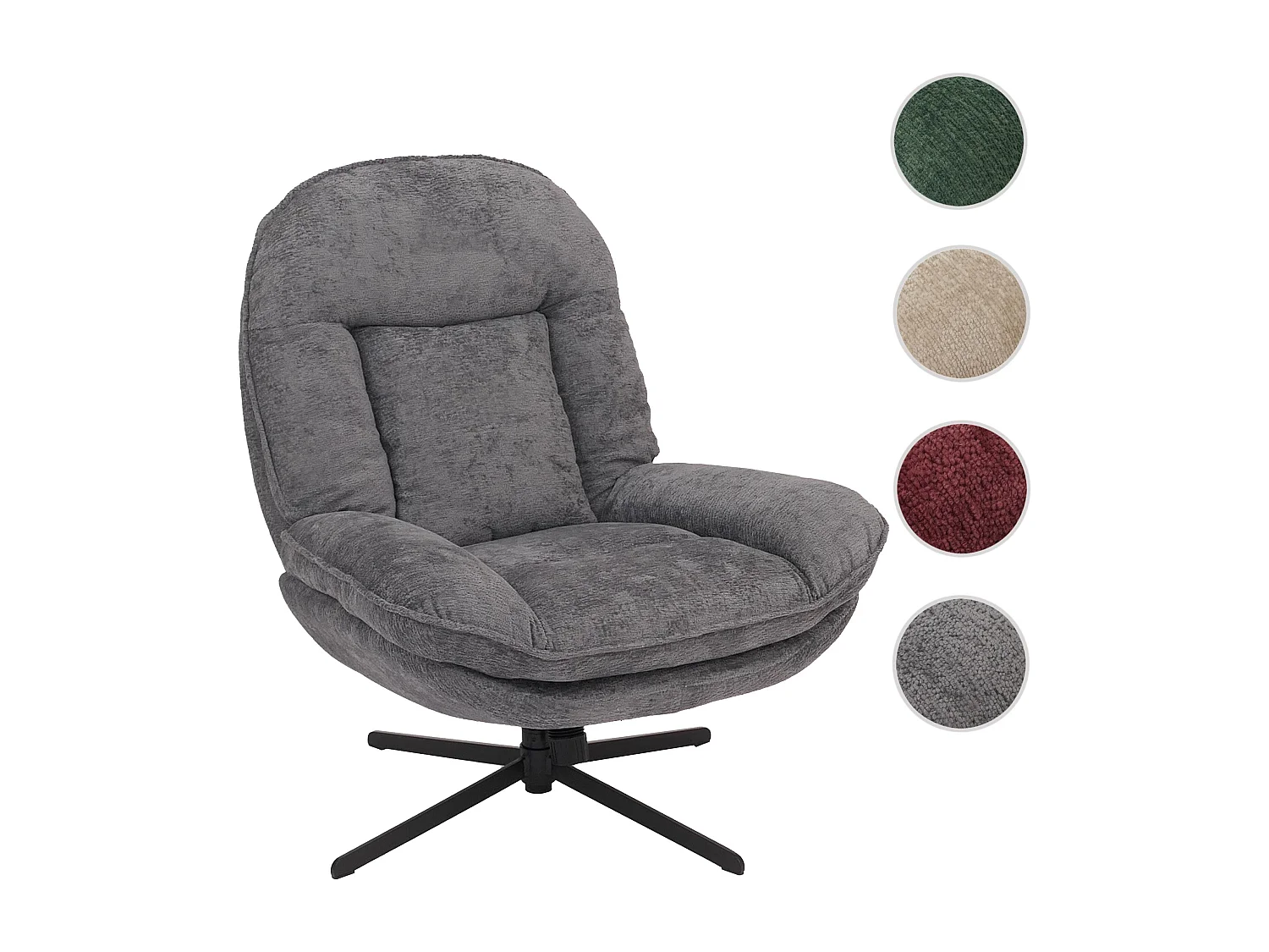 Fauteuil relax MCW-P32,  gris