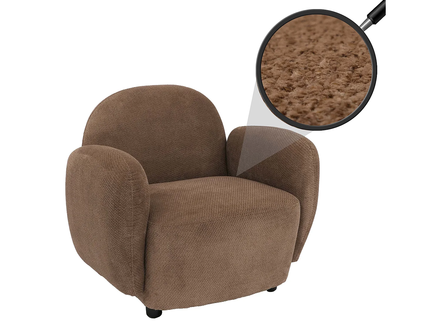 Fauteuil MCW-P33,  marron