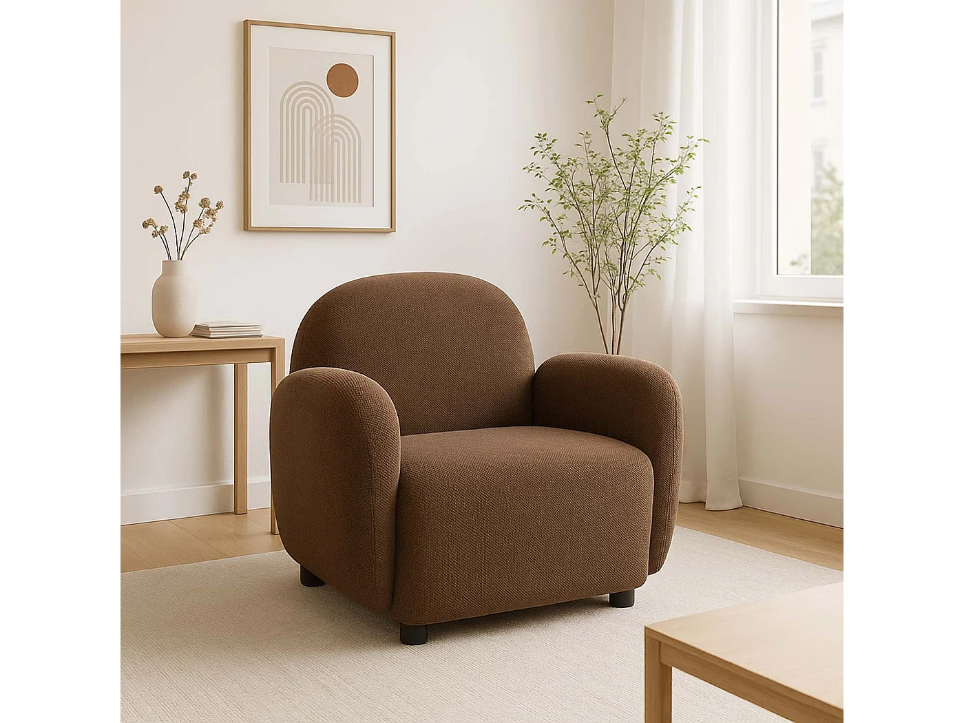 Fauteuil MCW-P33,  marron