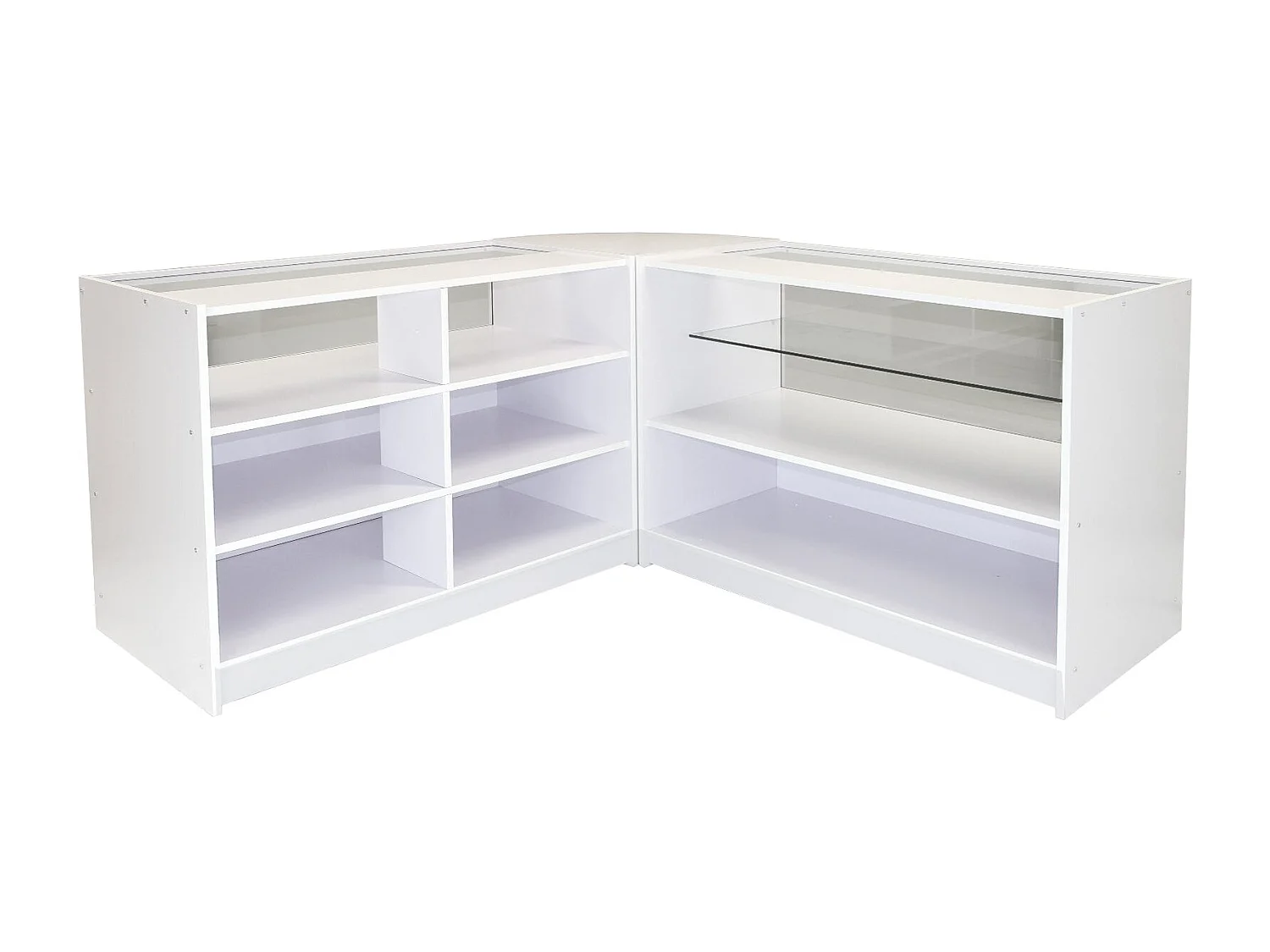 Leo Verkaufstheken-Set – Weiß B1200, C1200, CM60