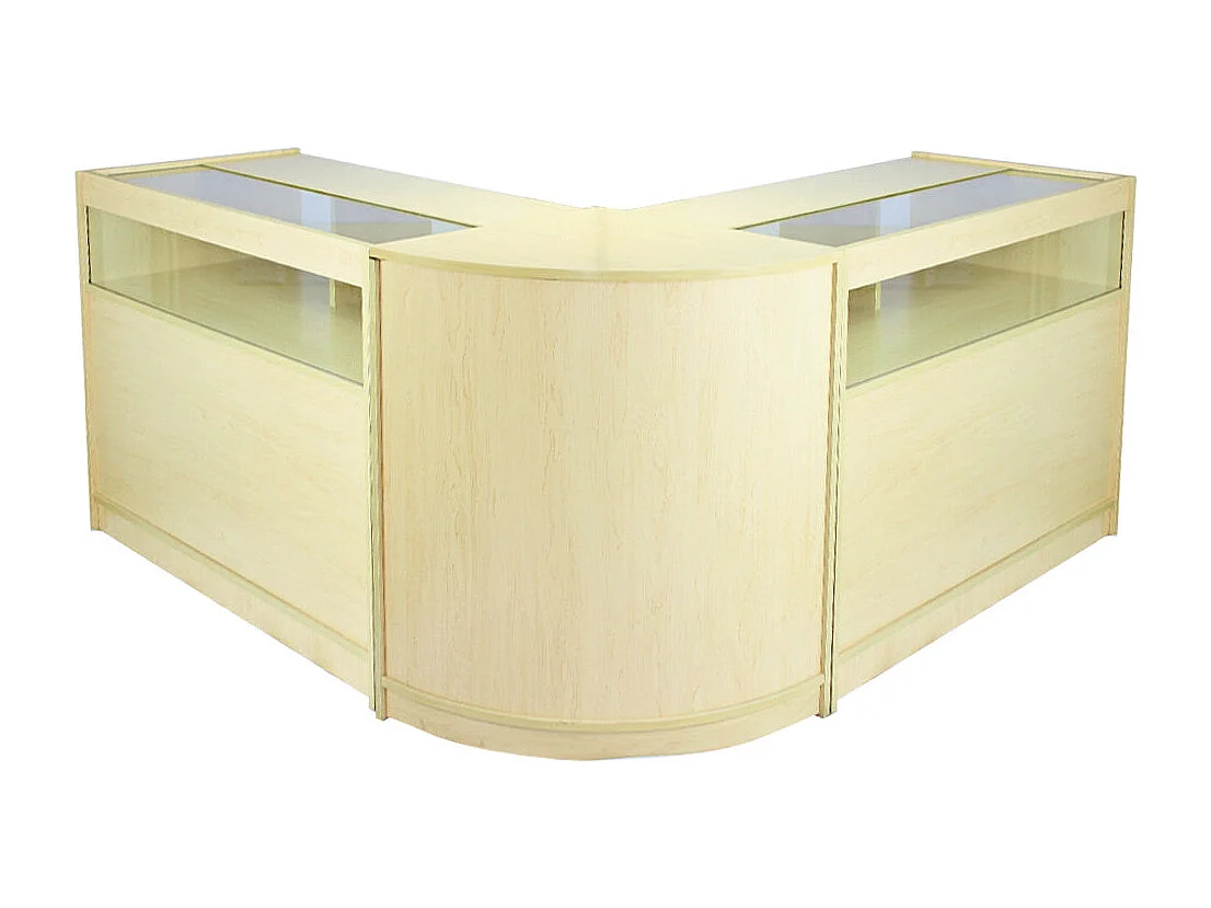 Set Fusion con 3 Banconi da Negozio con Finitura in Acero Laminato