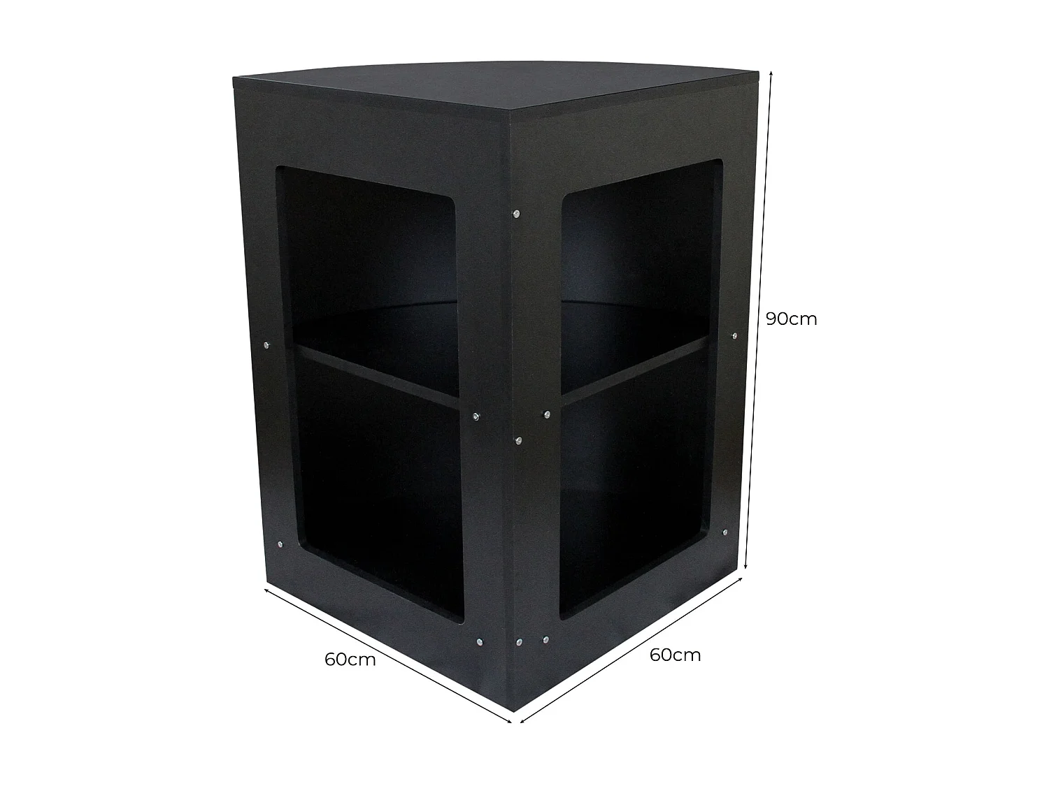 Zwart Winkel Hoek Toonbank CM60 Detailhandel Opbergkast Vitrine Display Kast