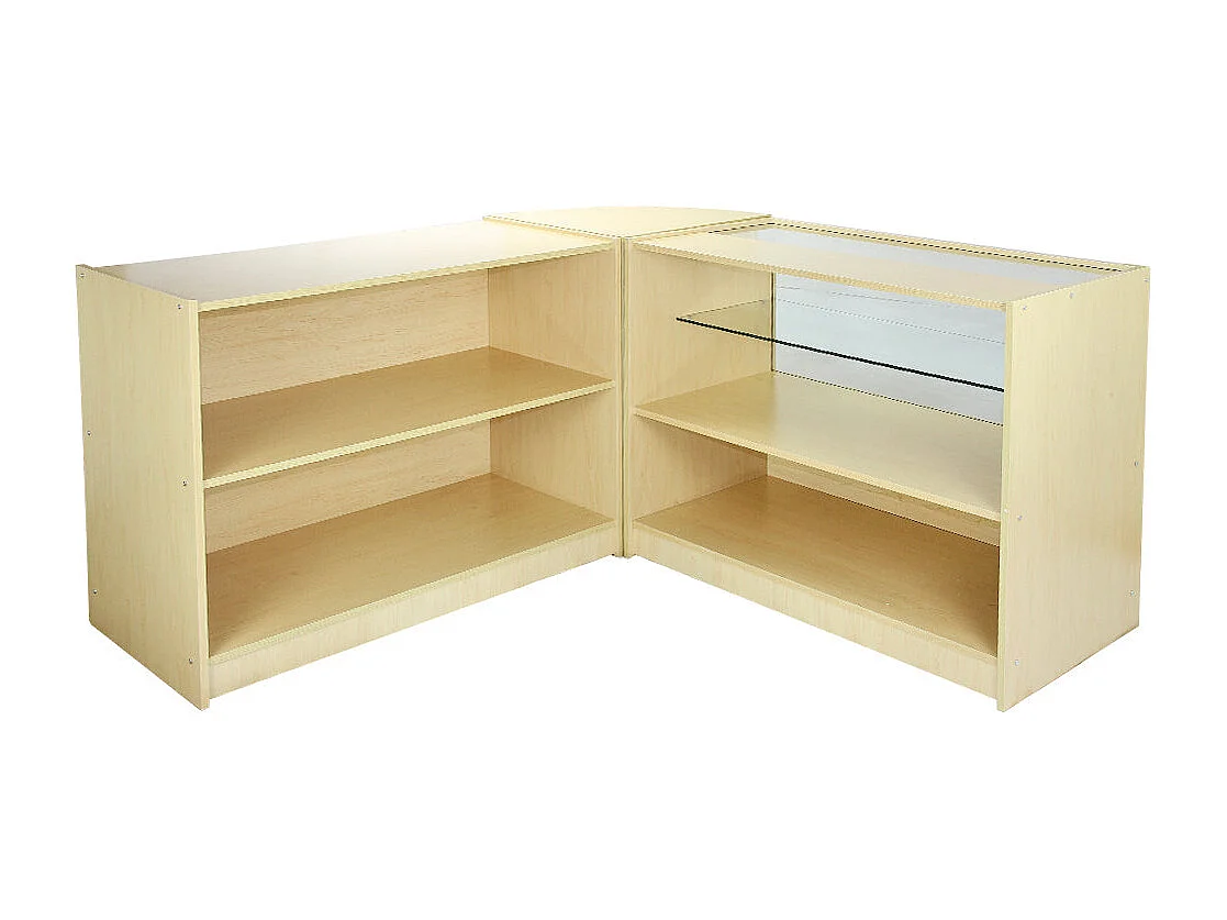 Set Nova con 3 Banconi da Negozio con Finitura in Acero Laminato