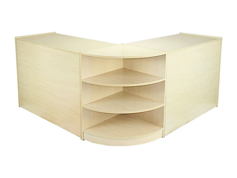 Set Venus con 3 Banconi da Negozio con Finitura in Acero Laminato