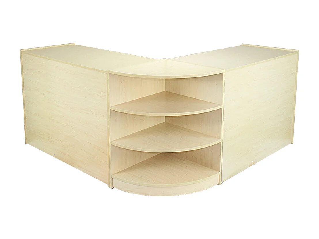 Set Venus con 3 Banconi da Negozio con Finitura in Acero Laminato