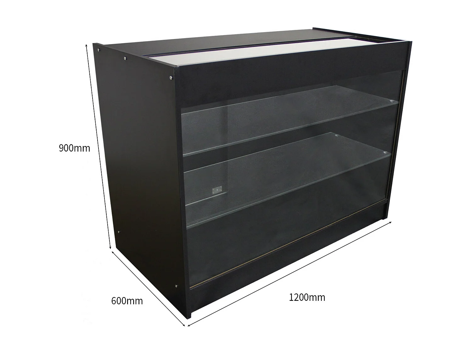 K1200 Verkaufstheke Ladentheke - Schwarz
