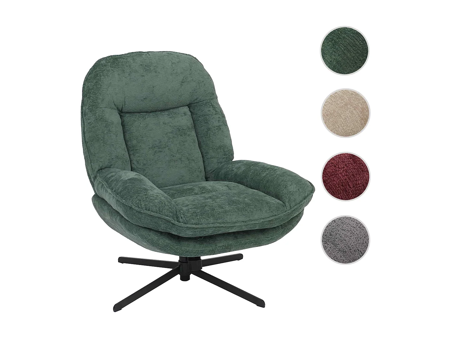 Fauteuil relax MCW-P32,  vert