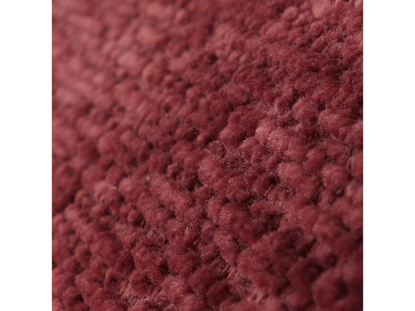 Poltrona relax con poggiapiedi MCW-P32, molle Nosag, girevole metallo stoffa/tessuto ciniglia (370 g/m²) ~ rosso lampone