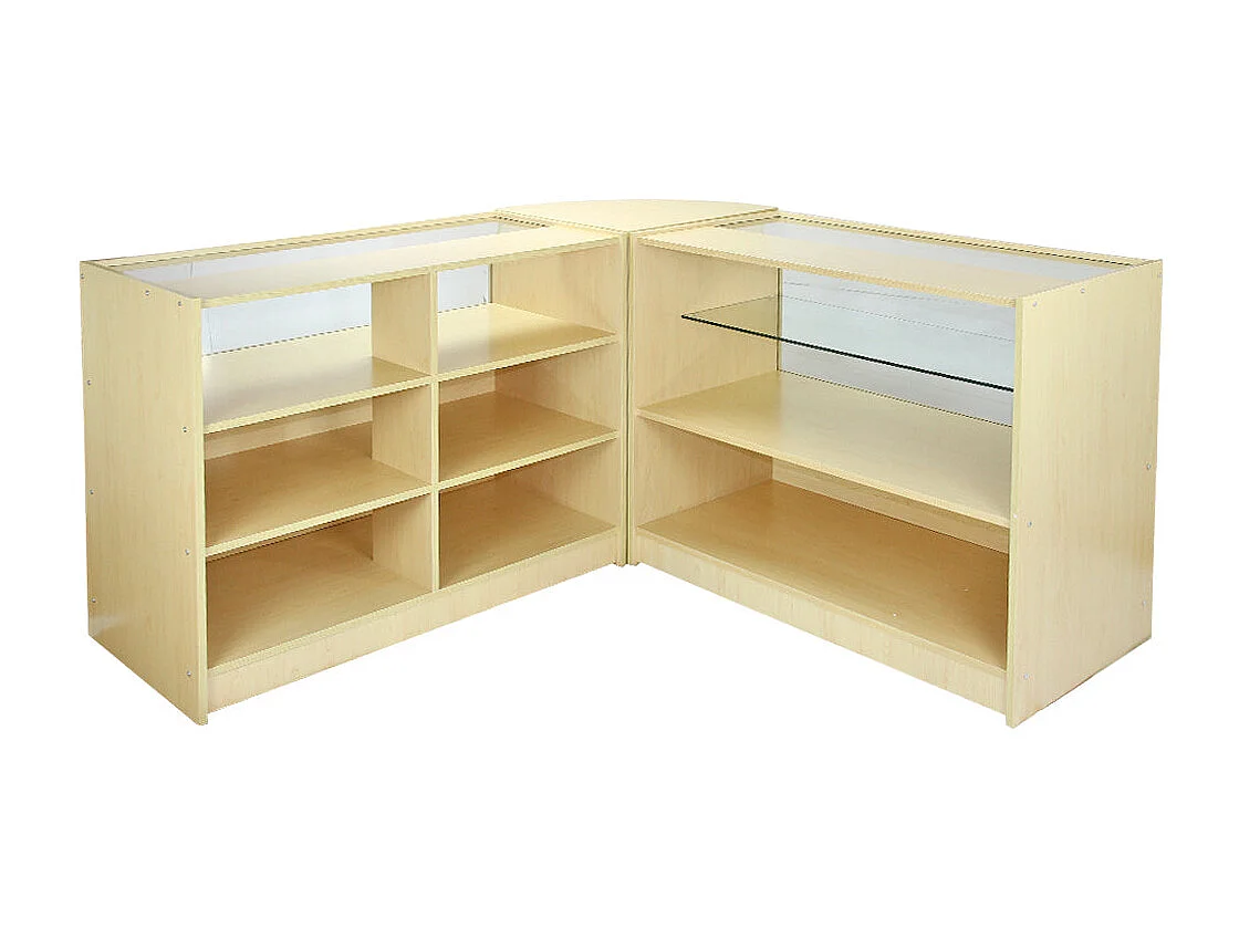 Set Virgo con 3 Banconi da Negozio con Finitura in Acero Laminato