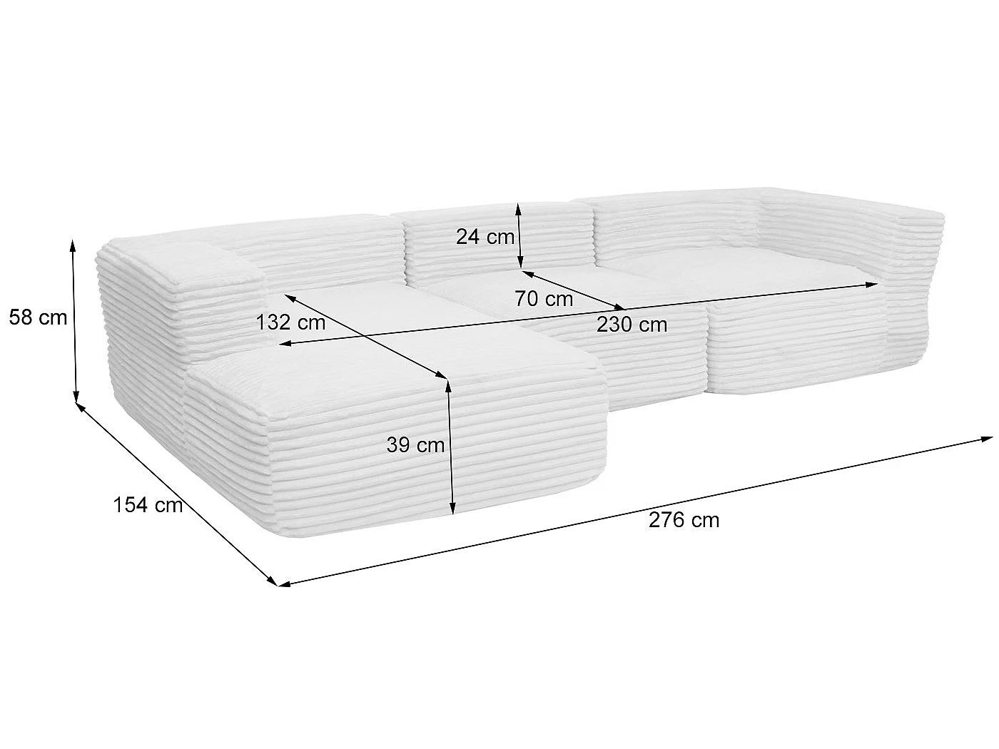 Sofa-set MCW-P20,  bruin