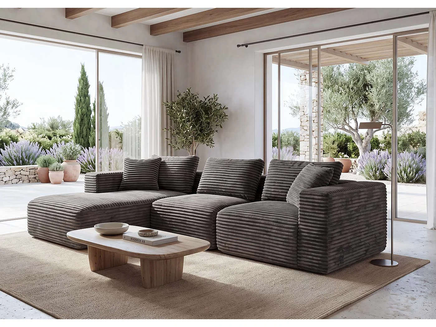 Zestaw wypoczynkowy MCW-P20,  brązowy