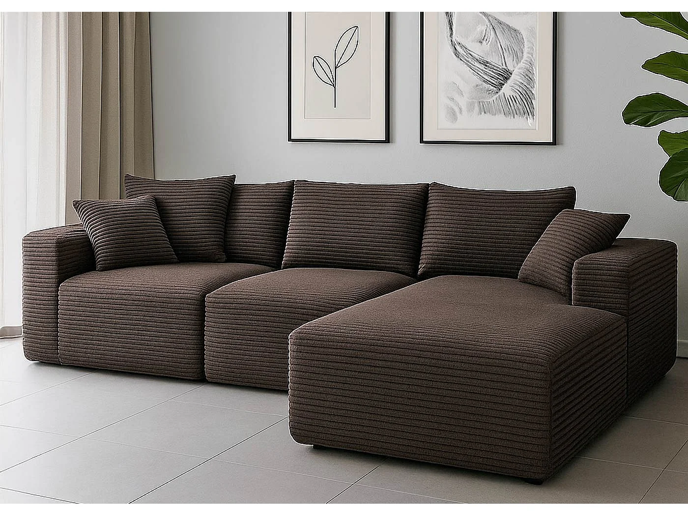 Sofa-Garnitur MCW-P20, Braun