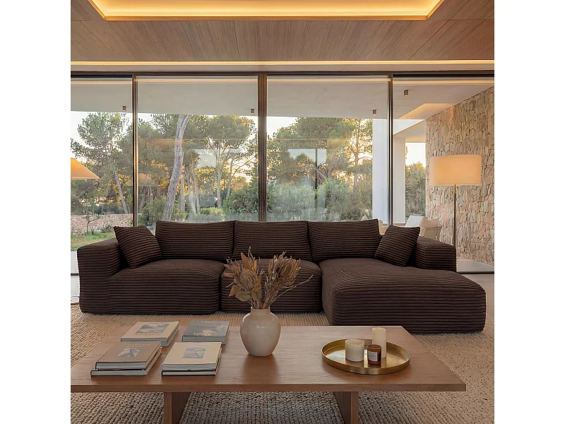 Ensemble canapé MCW-P20,  marron