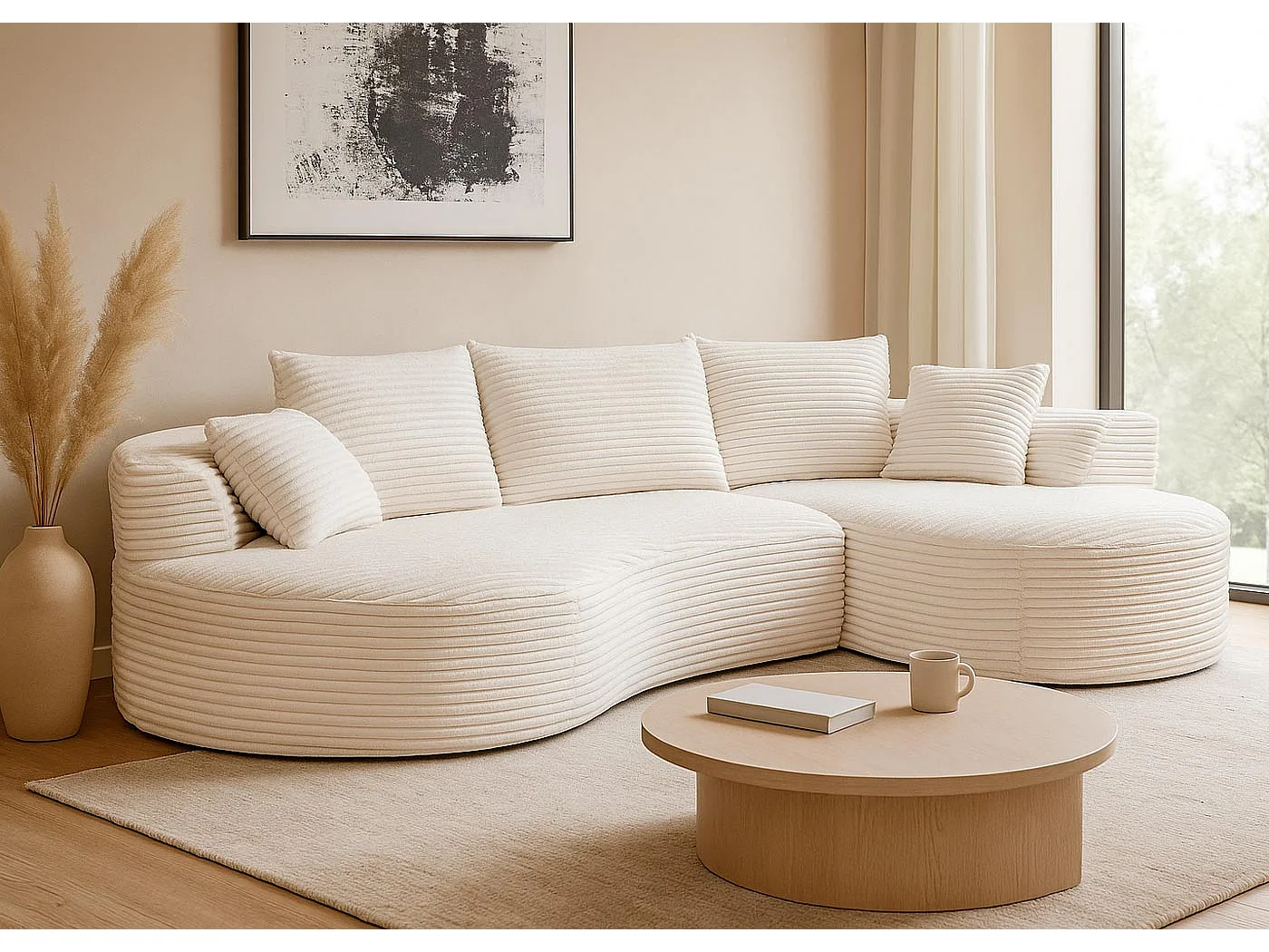 Sofa-Garnitur MCW-P19, Weiß